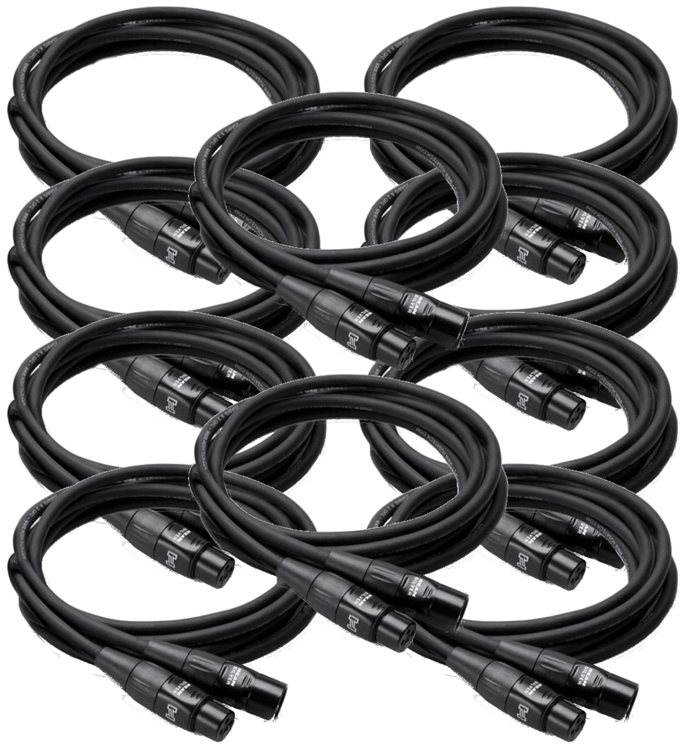Hosa Pro Microphone Cable 10 Feet 10 Pack Neutrik REAN Connectors