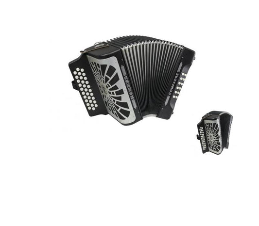 Hohner Compadre Diatonic Accordion - Keys of F/Bb/Eb - Black -NEW
