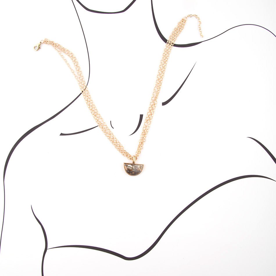 Iron Infused Abalone Necklace