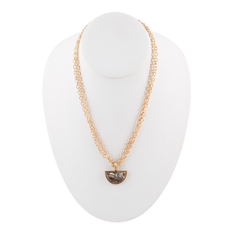 Iron Infused Abalone Necklace