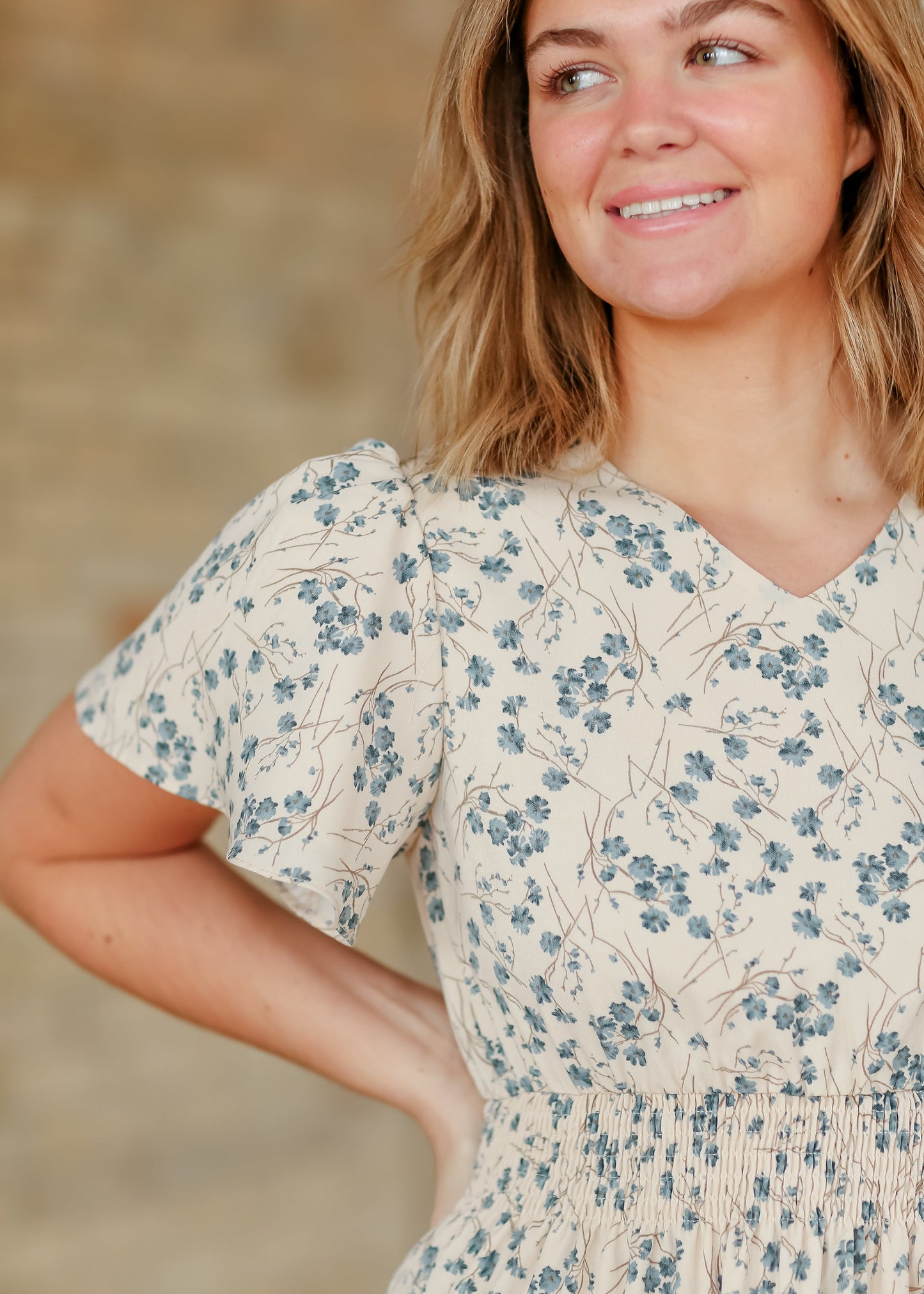 Floral V-Neck Maxi Dress Isabella