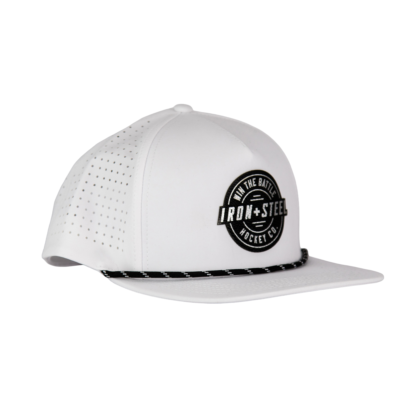 Win The Battle White Snapback Hat