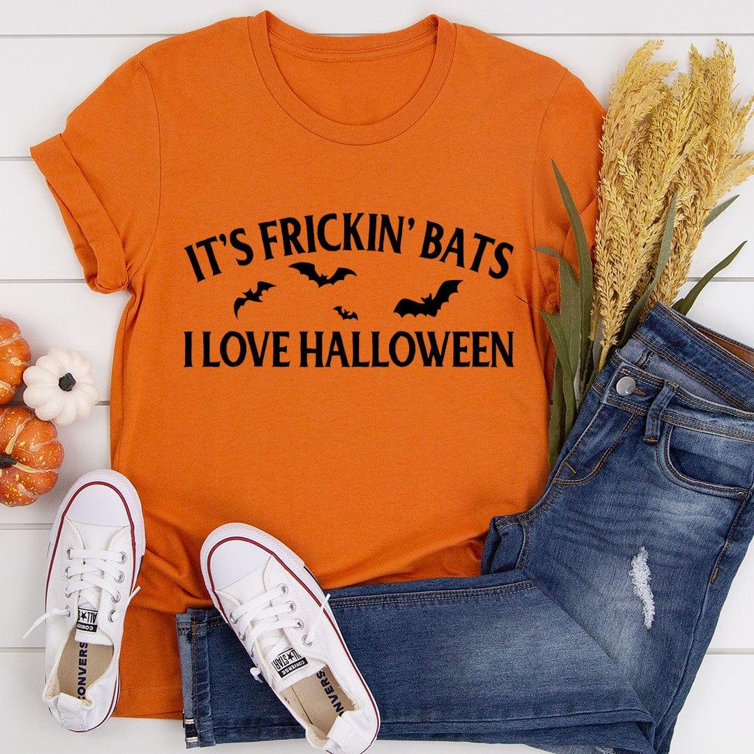 It's Frickin' Bats Halloween Tee 100% Cotton Tee Peachy Sunday