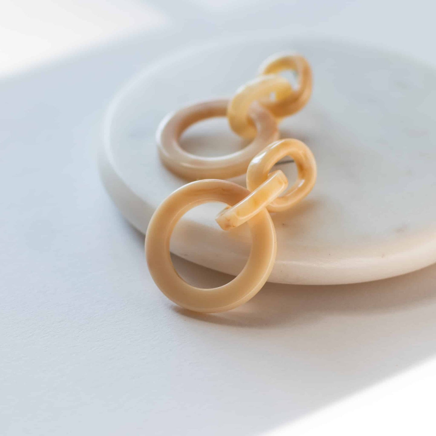 Ivory Lightweight Acrylic Earrings Hali Earrings