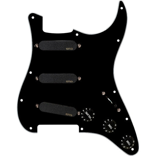 EMG DG20 Alnico Loaded Pickguard Set Total Eclipse Black