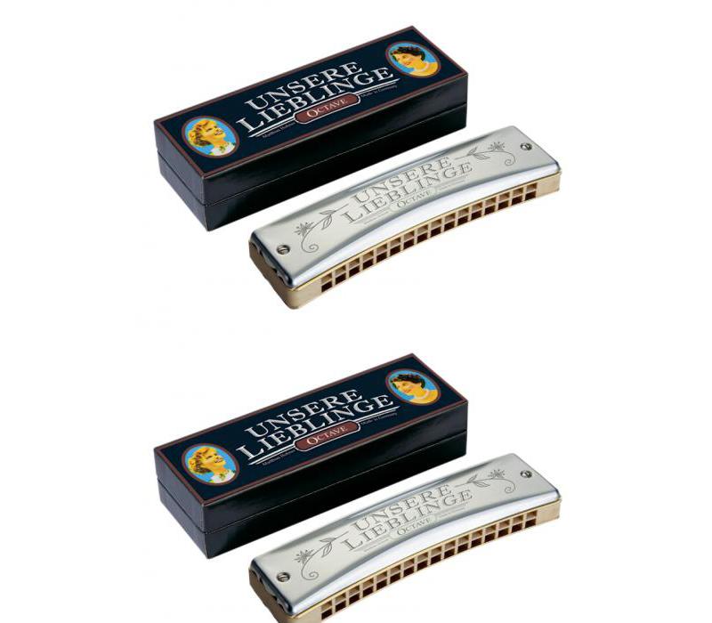 Hohner 32-Hole Octave Harmonica Key of G Unsere Lieblinge
