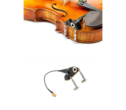 KNA VV-3V Portable Piezo Violin/Viola Pickup With Volume Control - Ebony-NEW