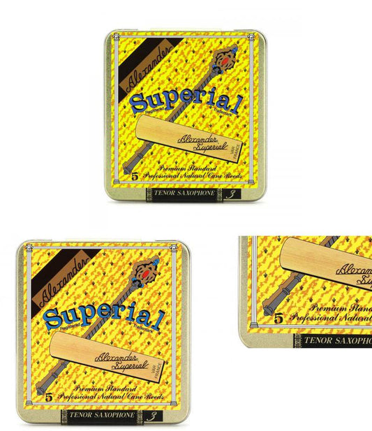 Alexander Reeds Superial 3.0 Strength Tenor Saxophone Reeds 5-pack