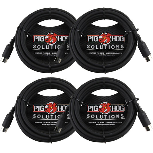 15ft MIDI Cable Black Instrument Interface Pig Hog Solutions