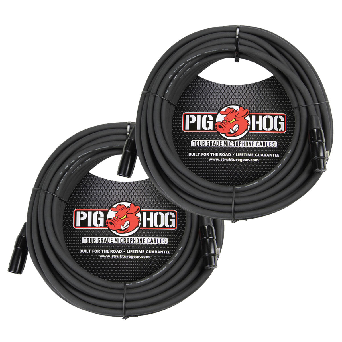 High Performance 8mm Microphone Mic Cable 100 Foot 2 Pack Pig Hog PHM100
