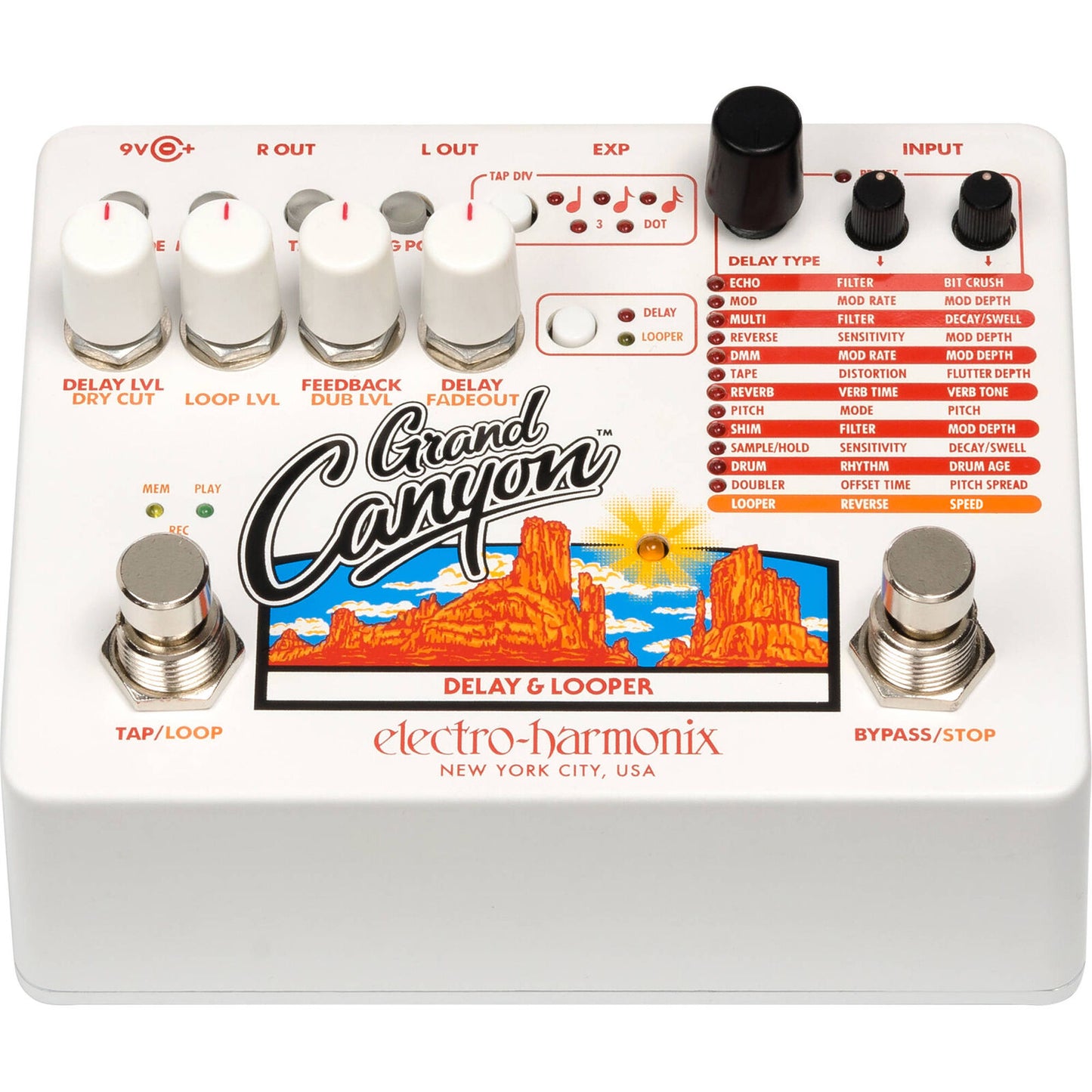 New - Electro Harmonix Grand Canyon Delay and Looper Pedal