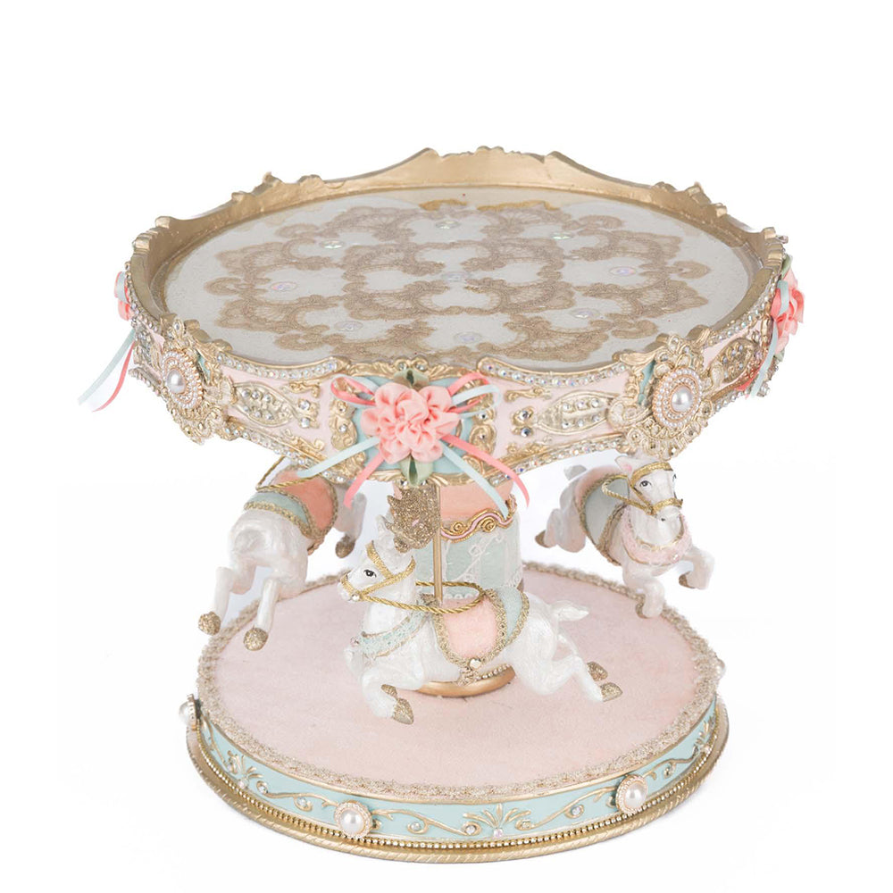 Joyeux Noel Carousel Cake Plate by Katherine's Collection