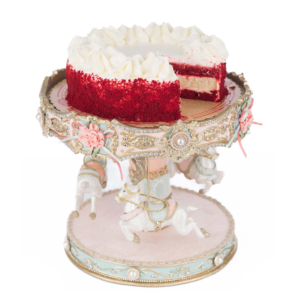 Joyeux Noel Carousel Cake Plate by Katherine's Collection