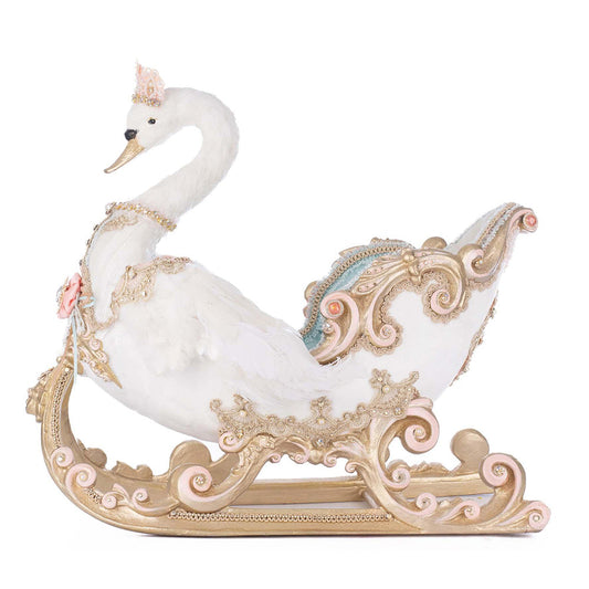 Joyeux Noel Swan Sleigh by Katherine's Collection