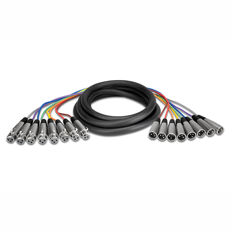 Hosa 8-channel XLR Female to XLR Male Snake 3 Meter