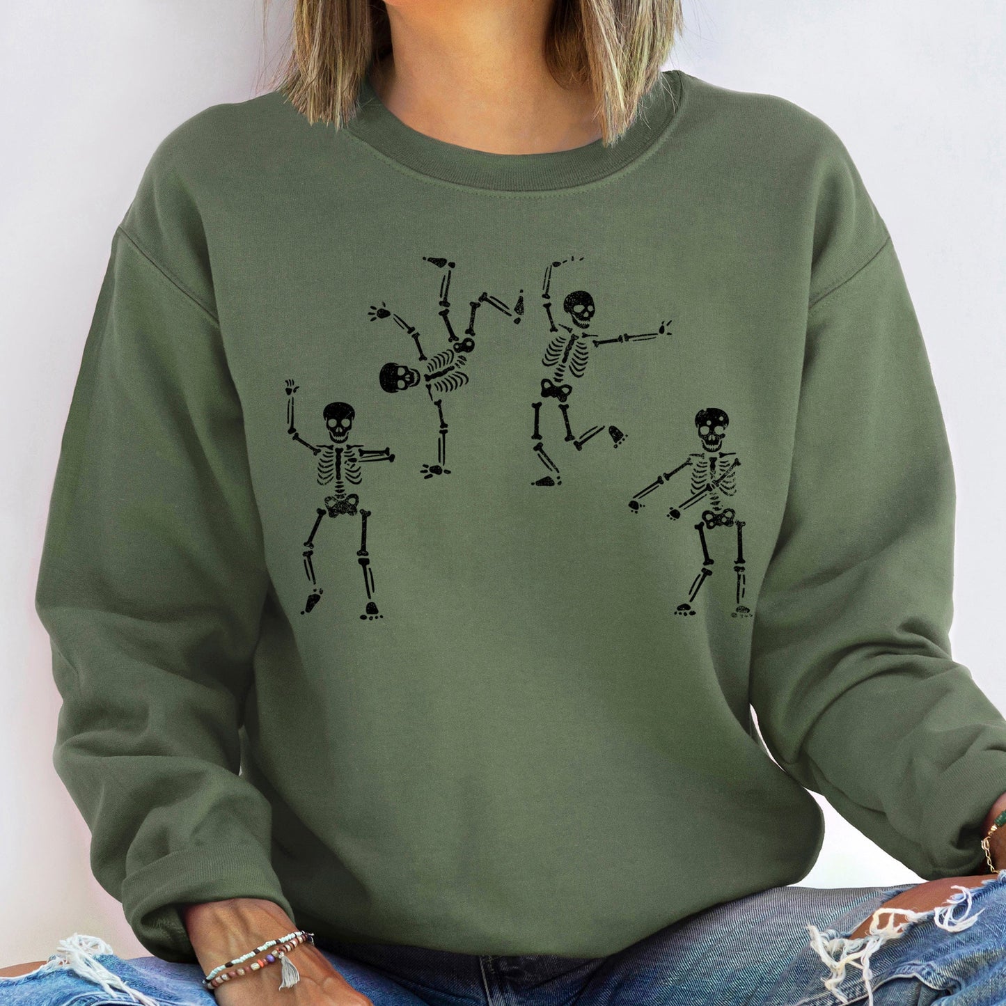 Jumping Skeletons Halloween Sweatshirt