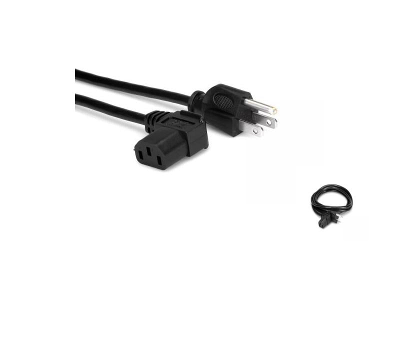 Power Cord Right-angle IEC C13 to NEMA 5-15P 3 Feet Hosa PWC-143R