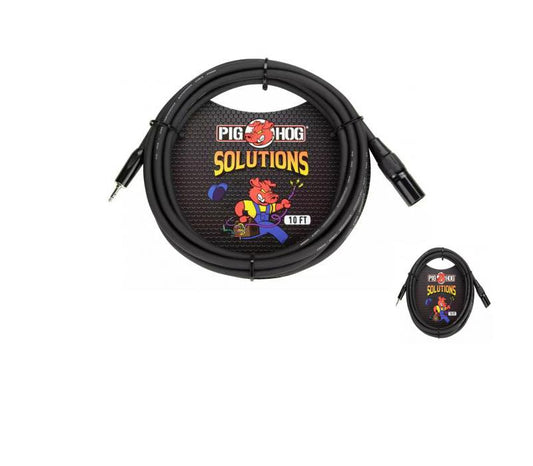 PIG HOG PX-M35XM10 3.5MM TRS TO MALE XLR CABLE, 10FT - New