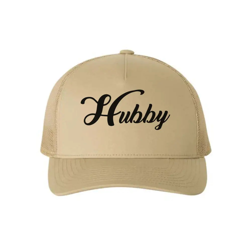 Embroidered Hubby Classic Mesh Trucker Hat for Wedding or Anniversary