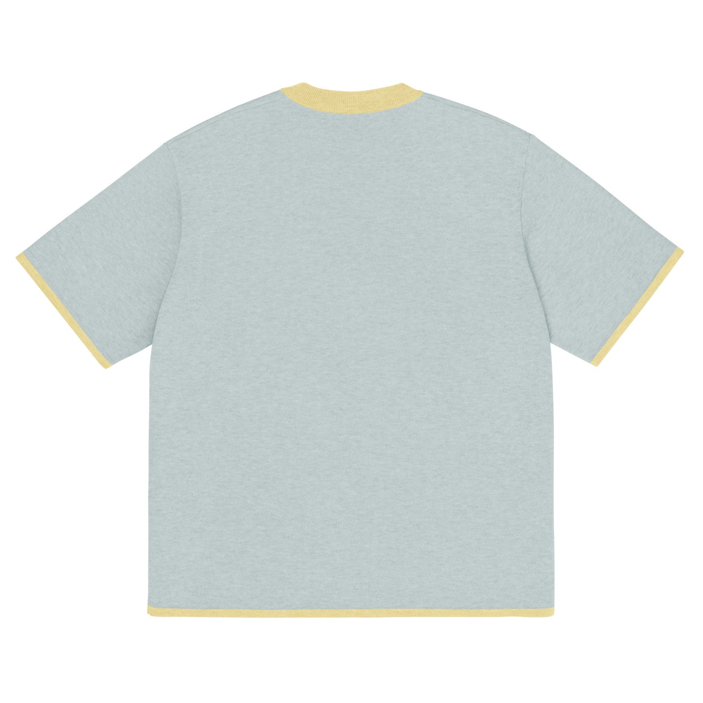 Powder with Yellow Trim Knitted classic tee