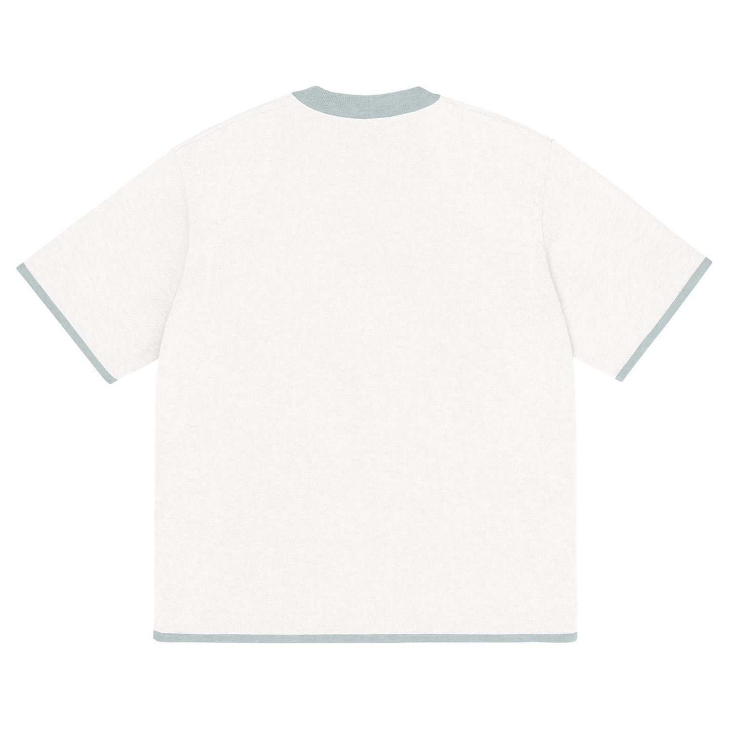White Powder with Blue Trim Knitted classic tee