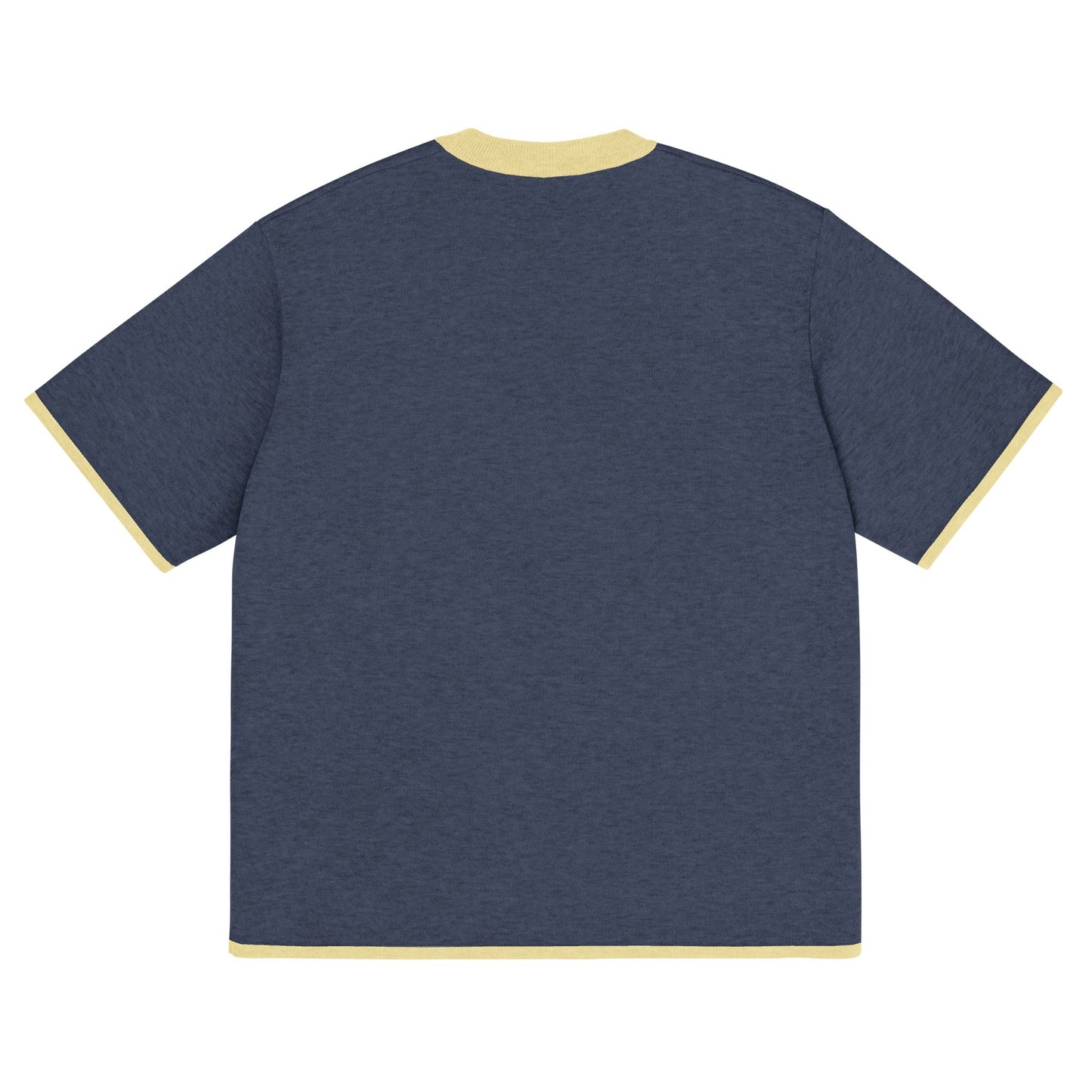 Navy with Yellow Trim Knitted classic tee