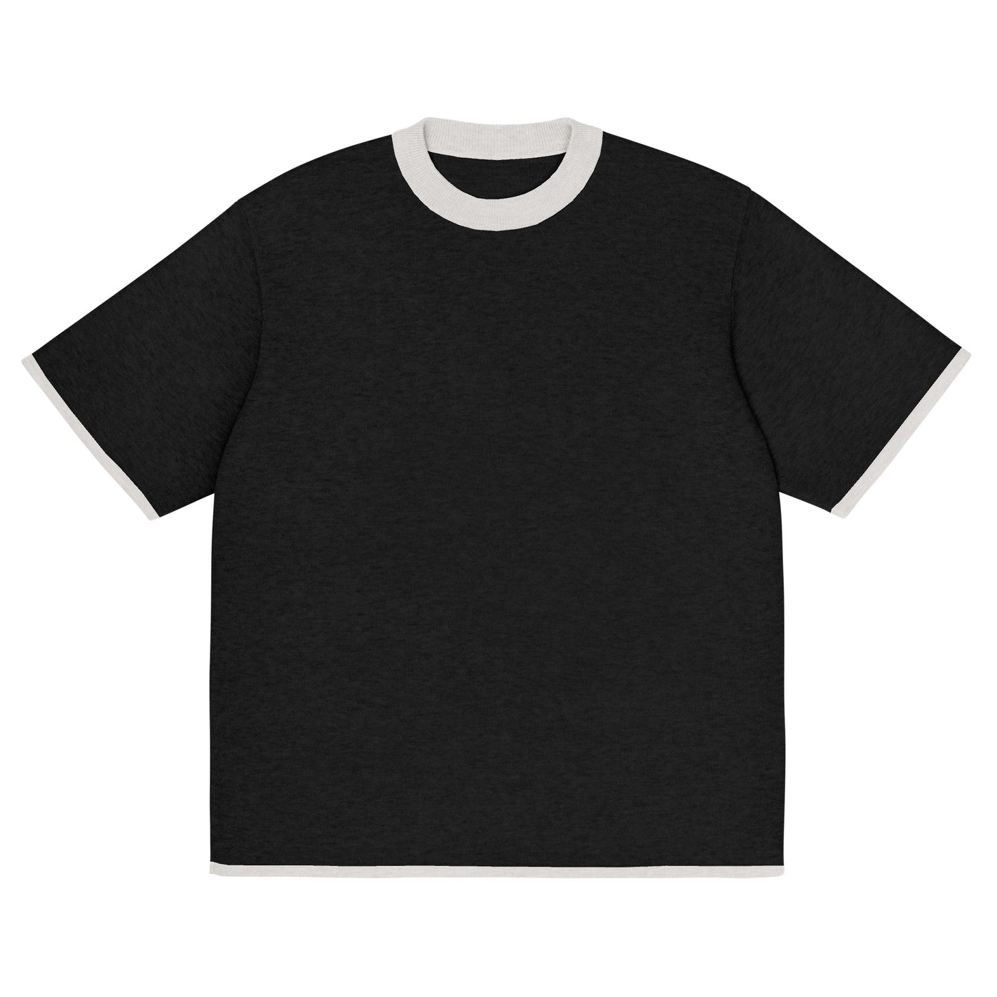 Black with Bone Trim Knitted Classic Tee Unisex Tropical Seas Clothing