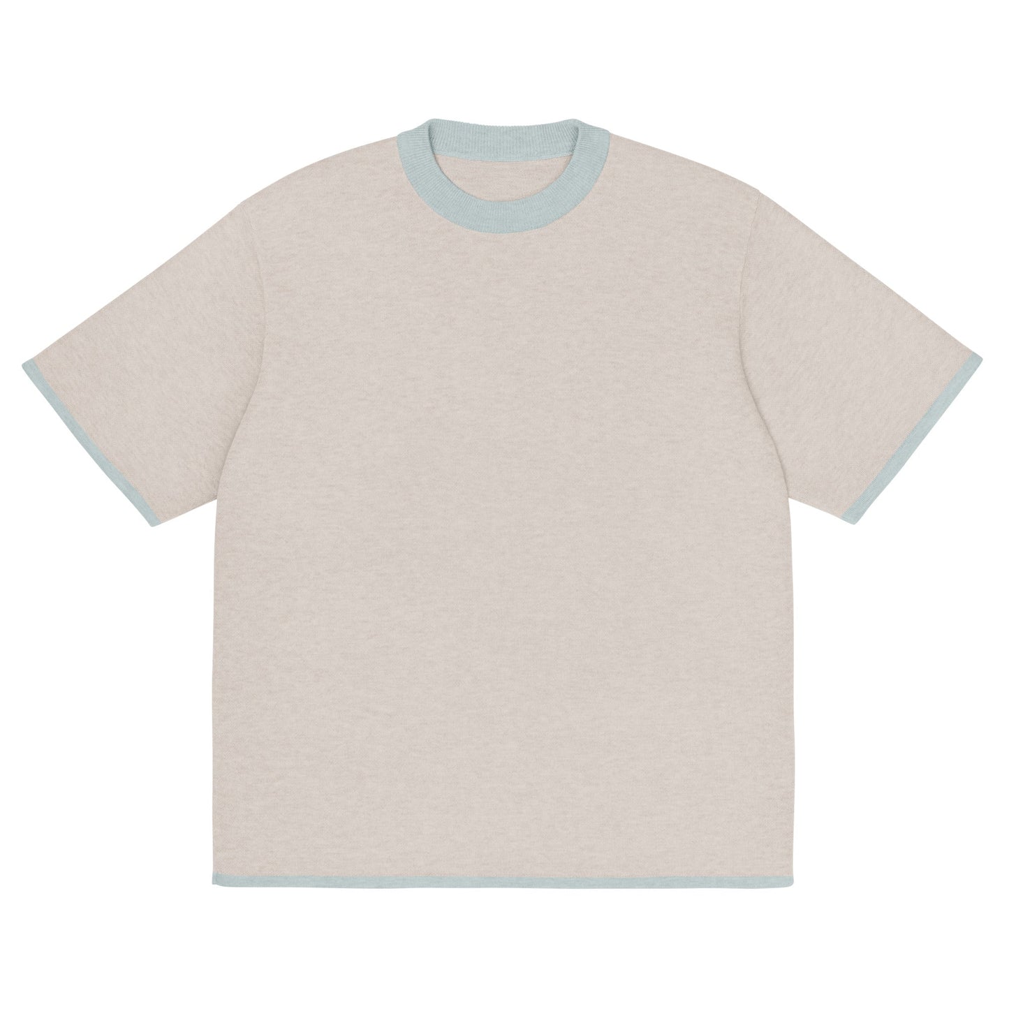 Sand with Powder Trim Knitted classic tee