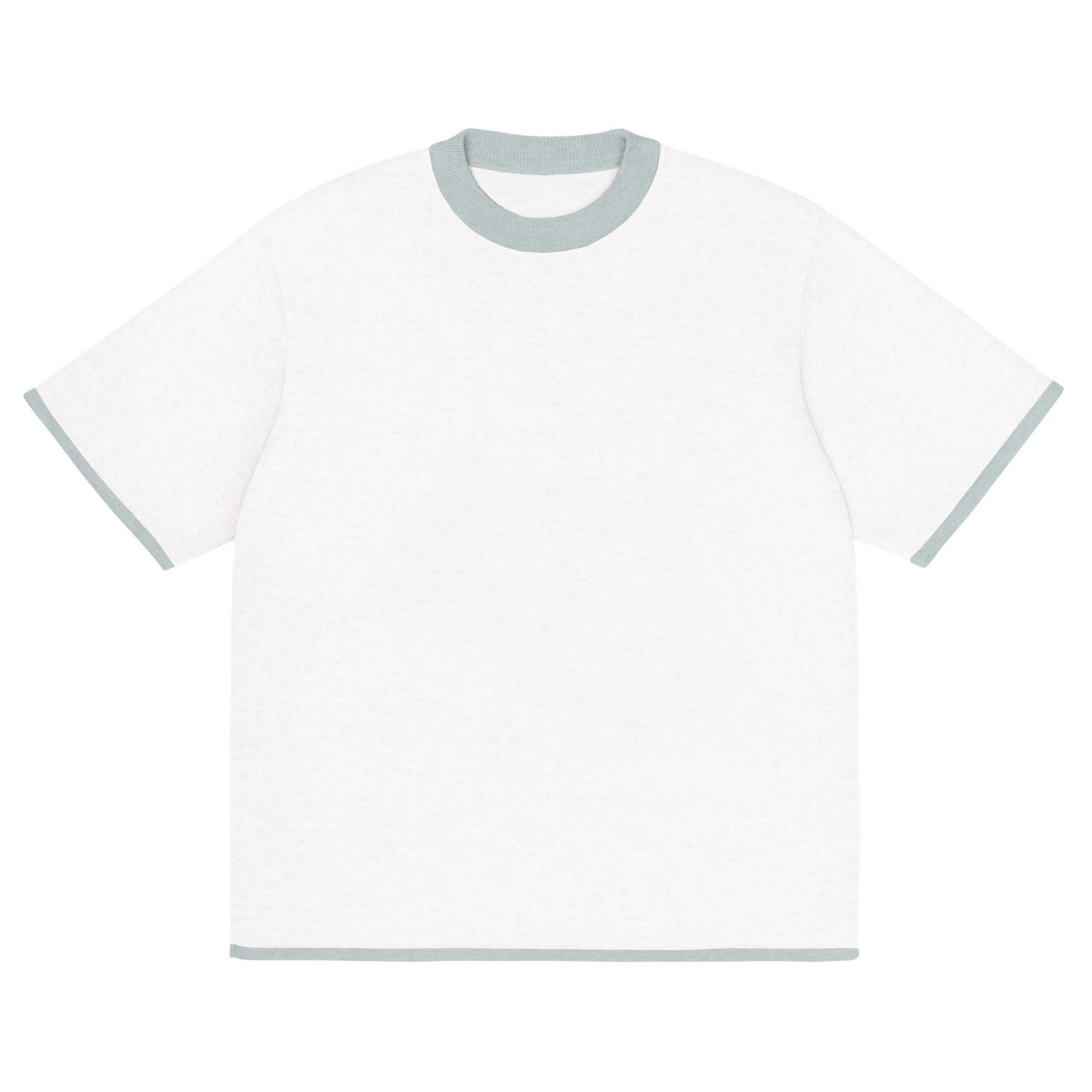 White Powder with Blue Trim Knitted classic tee