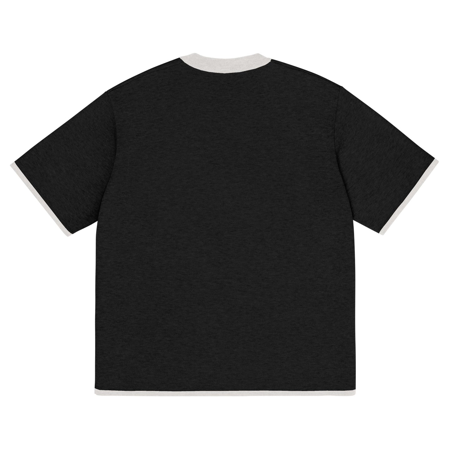 Black with Bone Trim Knitted Classic Tee Unisex Tropical Seas Clothing
