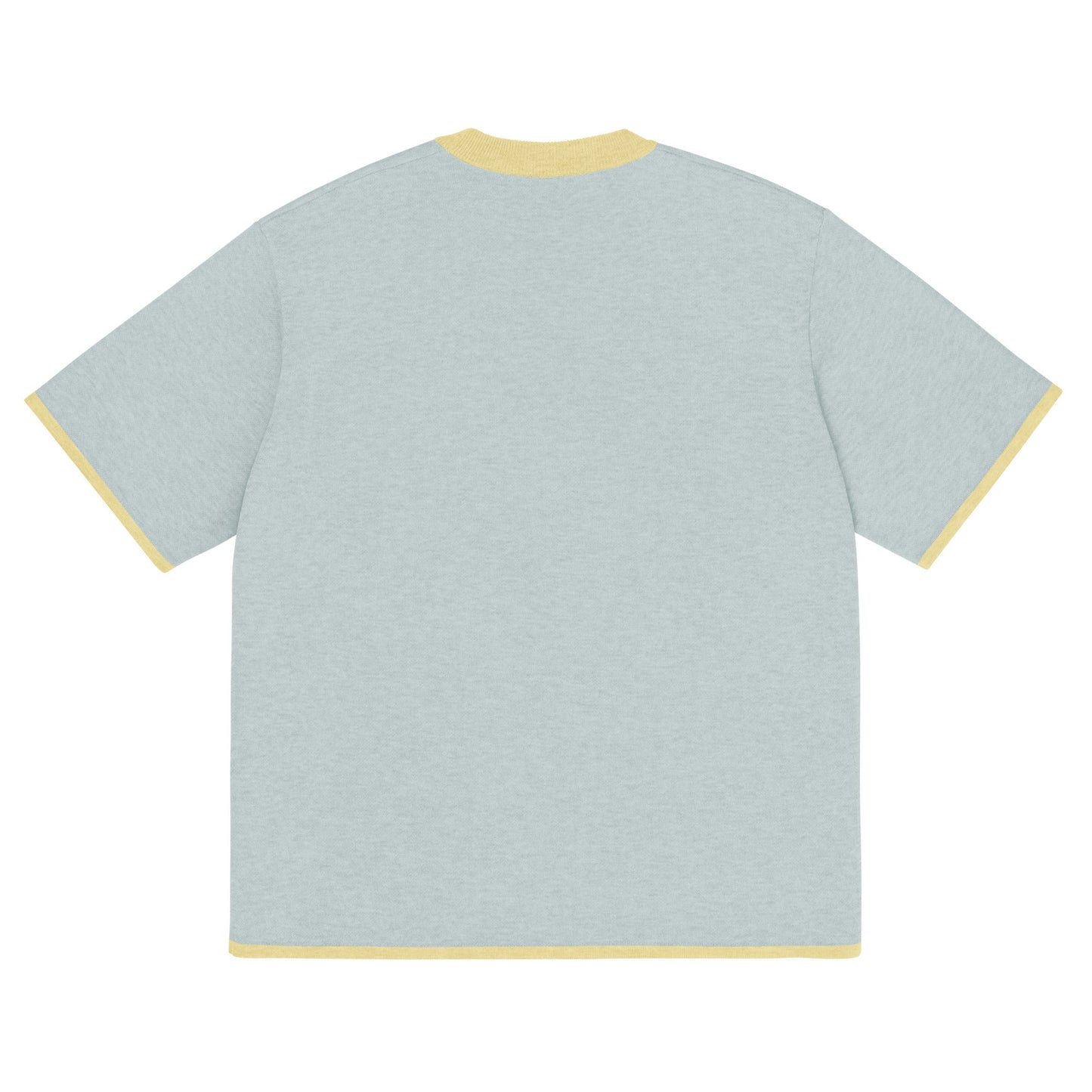 Powder with Yellow Trim Knitted classic tee