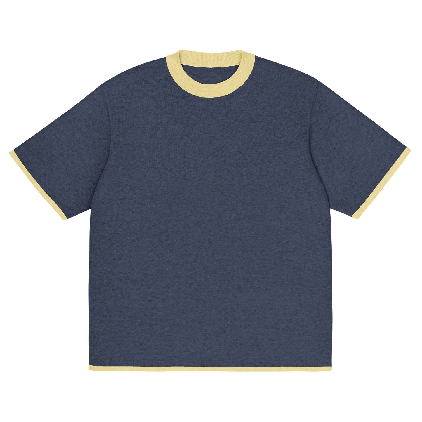 Navy with Yellow Trim Knitted classic tee