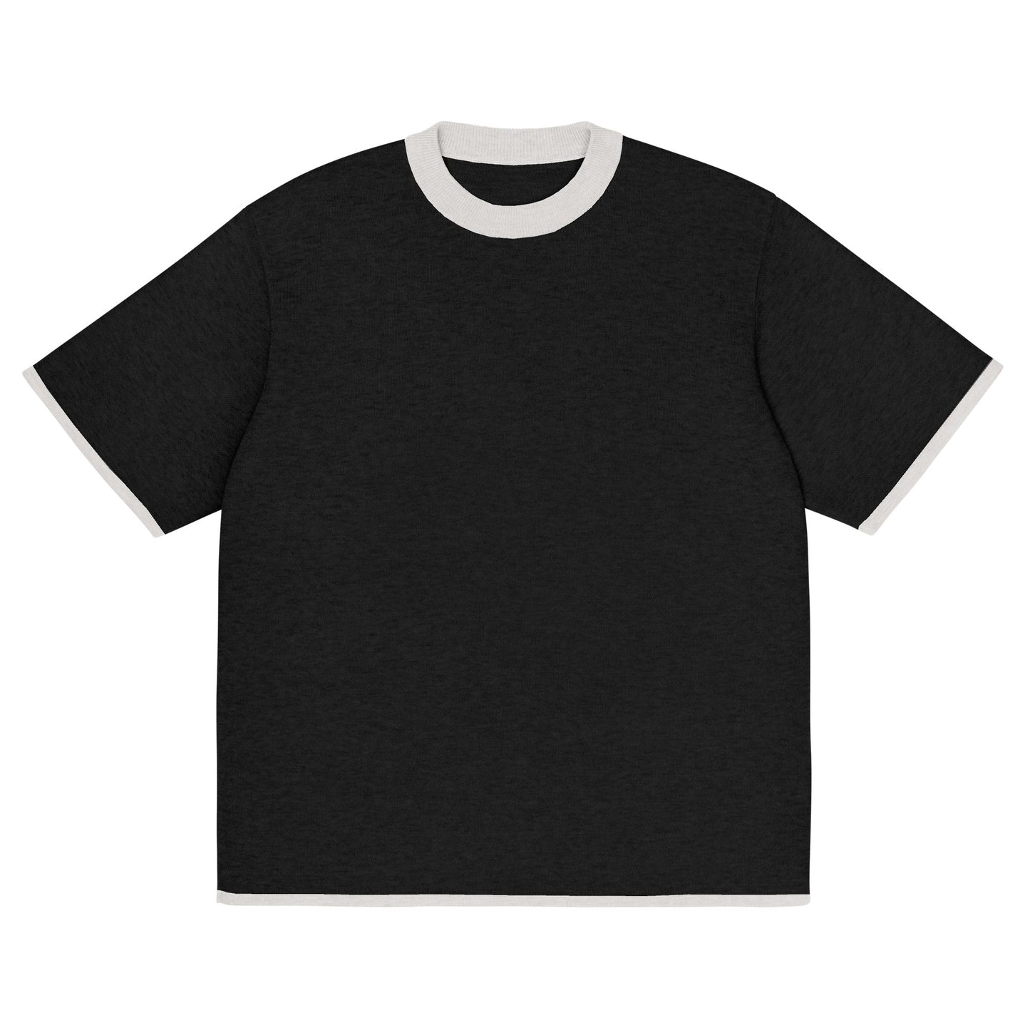 Black with Bone Trim Knitted Classic Tee Unisex Tropical Seas Clothing