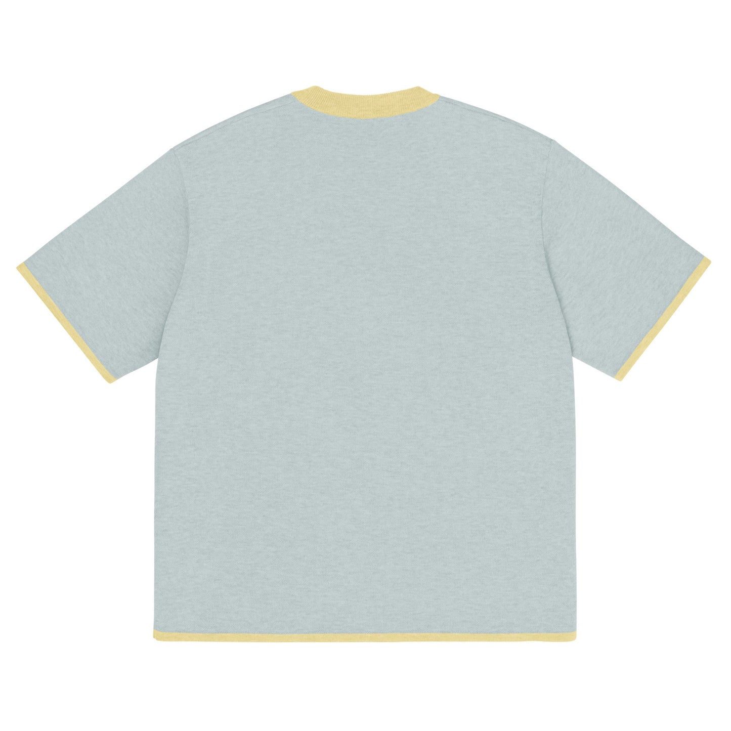 Powder with Yellow Trim Knitted classic tee