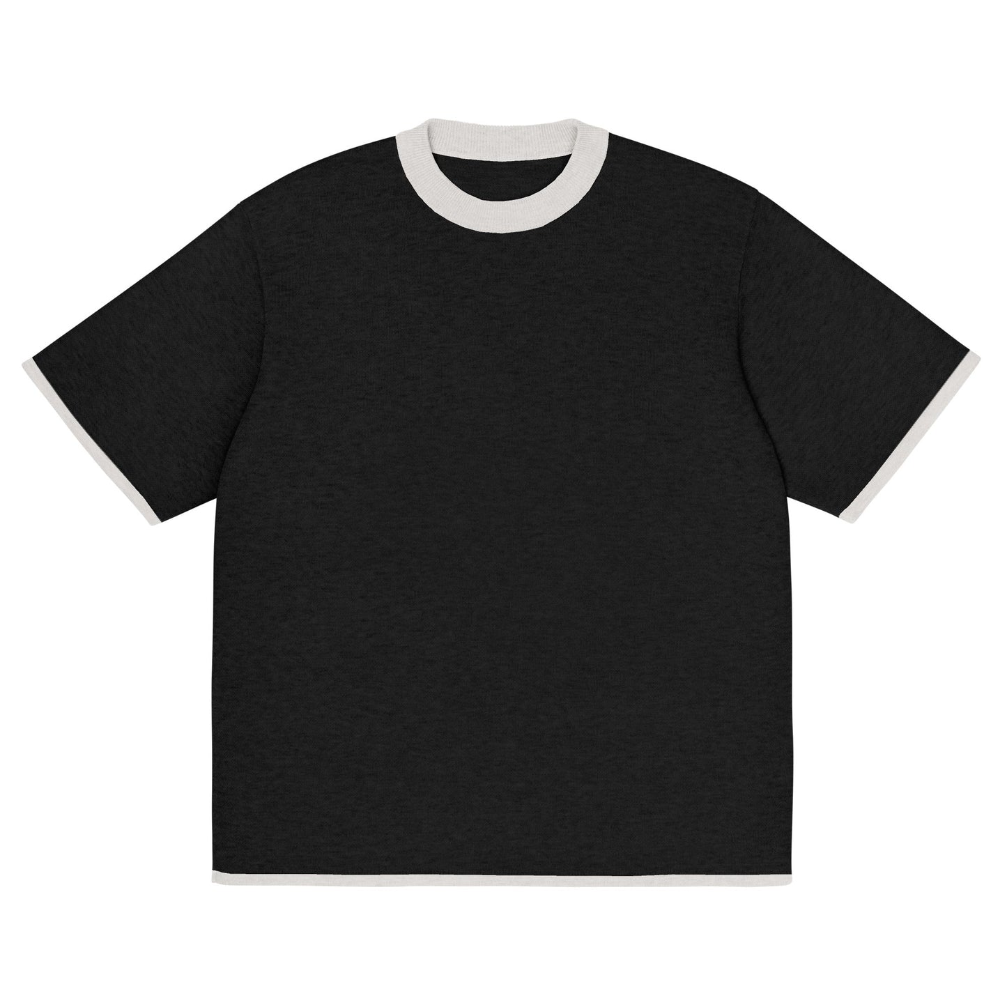 Black with Bone Trim Knitted Classic Tee Unisex Tropical Seas Clothing