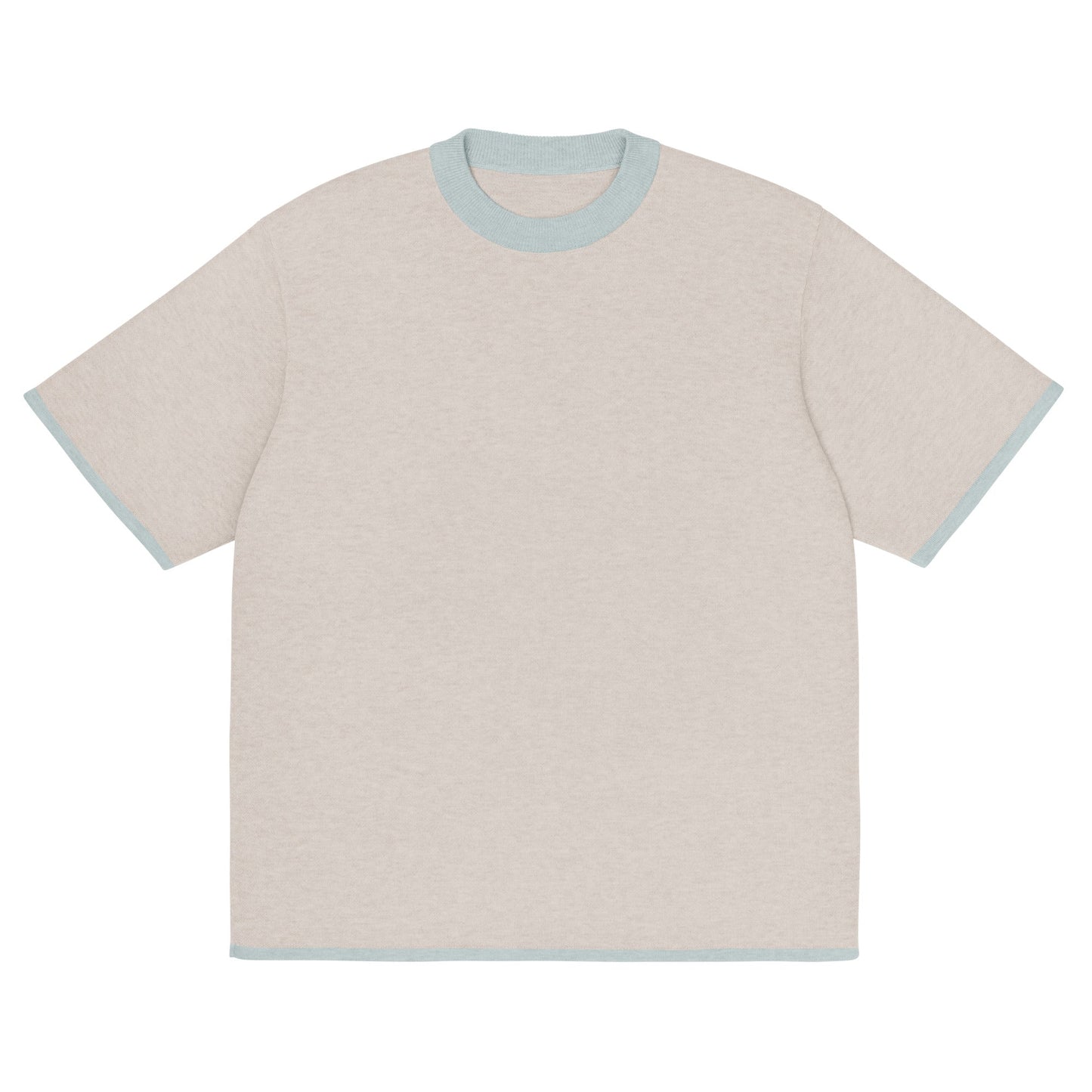Sand with Powder Trim Knitted classic tee