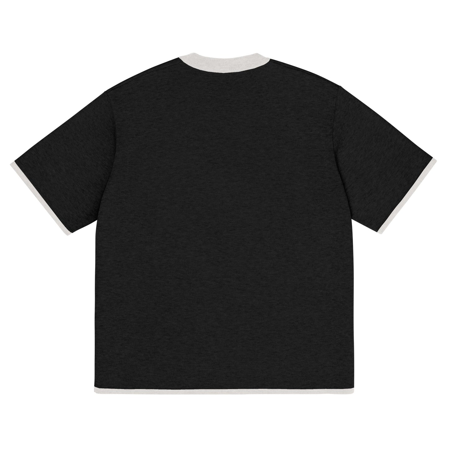 Black with Bone Trim Knitted Classic Tee Unisex Tropical Seas Clothing