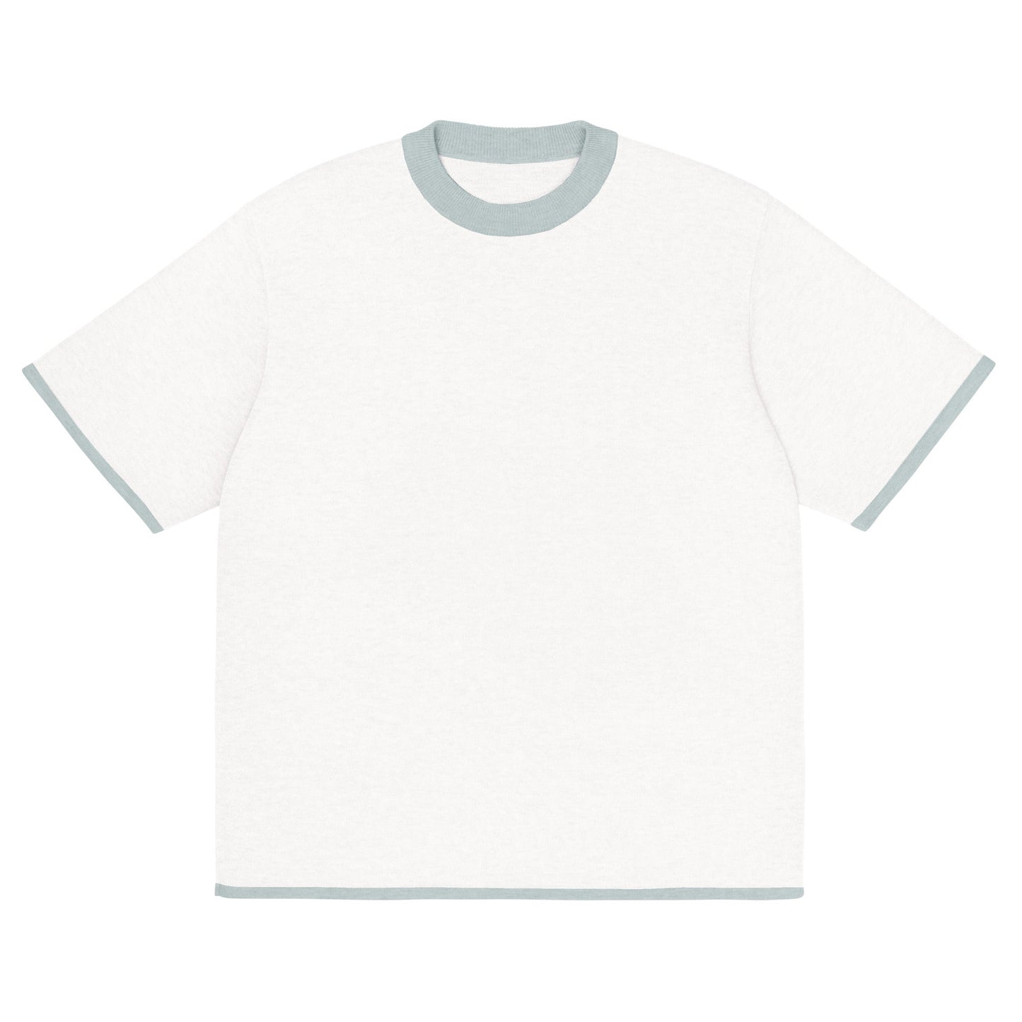 White Powder with Blue Trim Knitted classic tee
