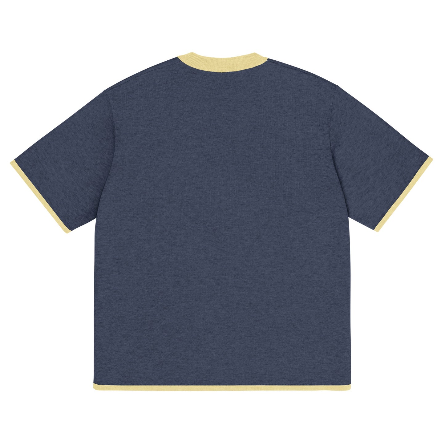 Navy with Yellow Trim Knitted classic tee