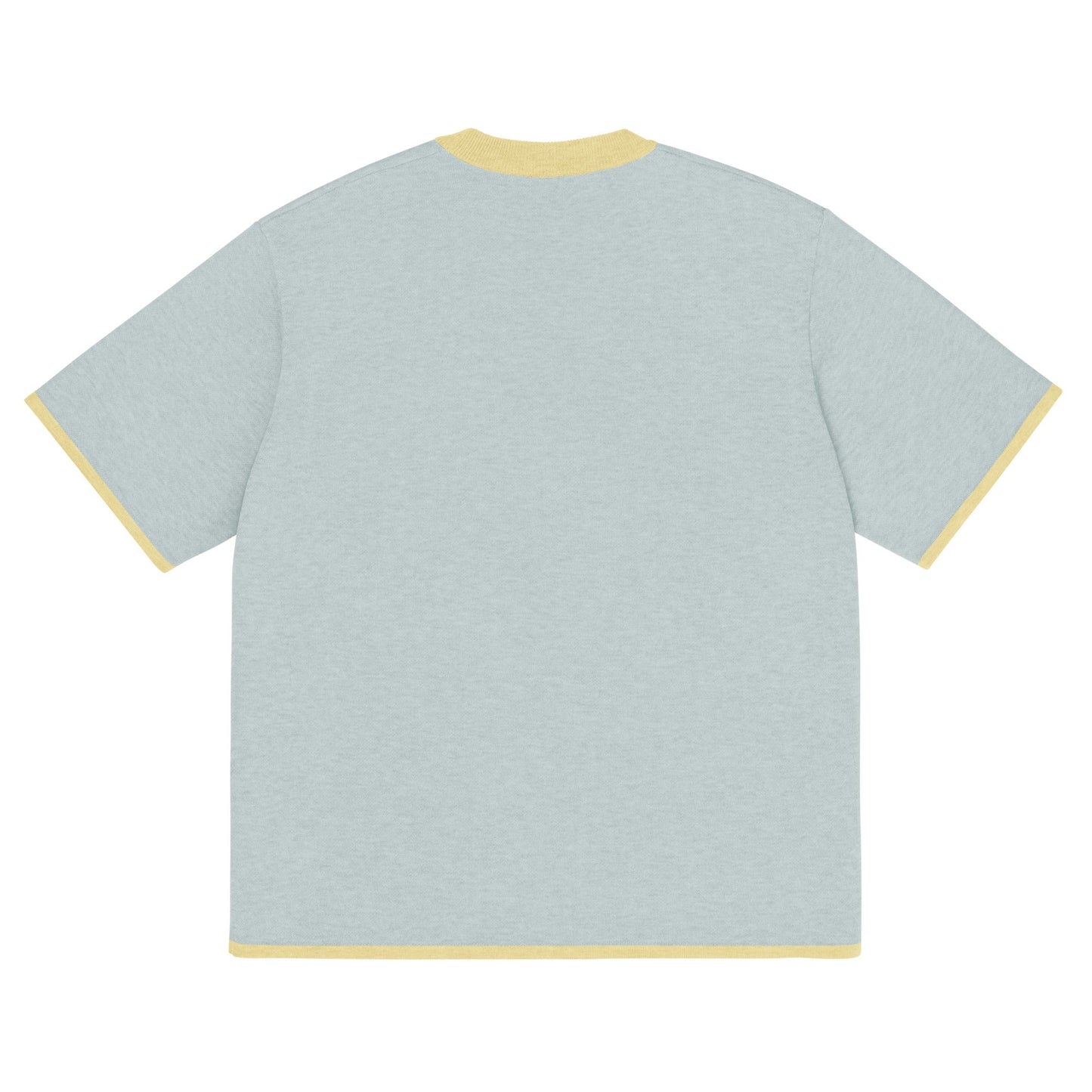 Powder with Yellow Trim Knitted classic tee