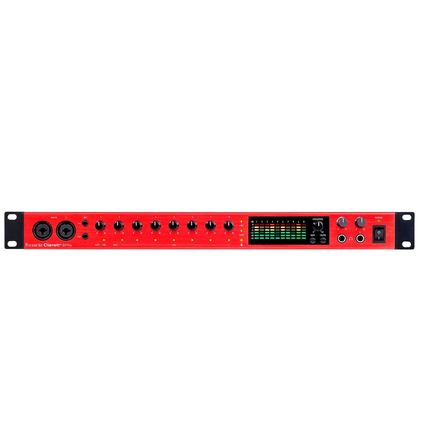 Focusrite Clarett+ 8Pre USB-C 18-in/20-out Audio Interface Focusrite