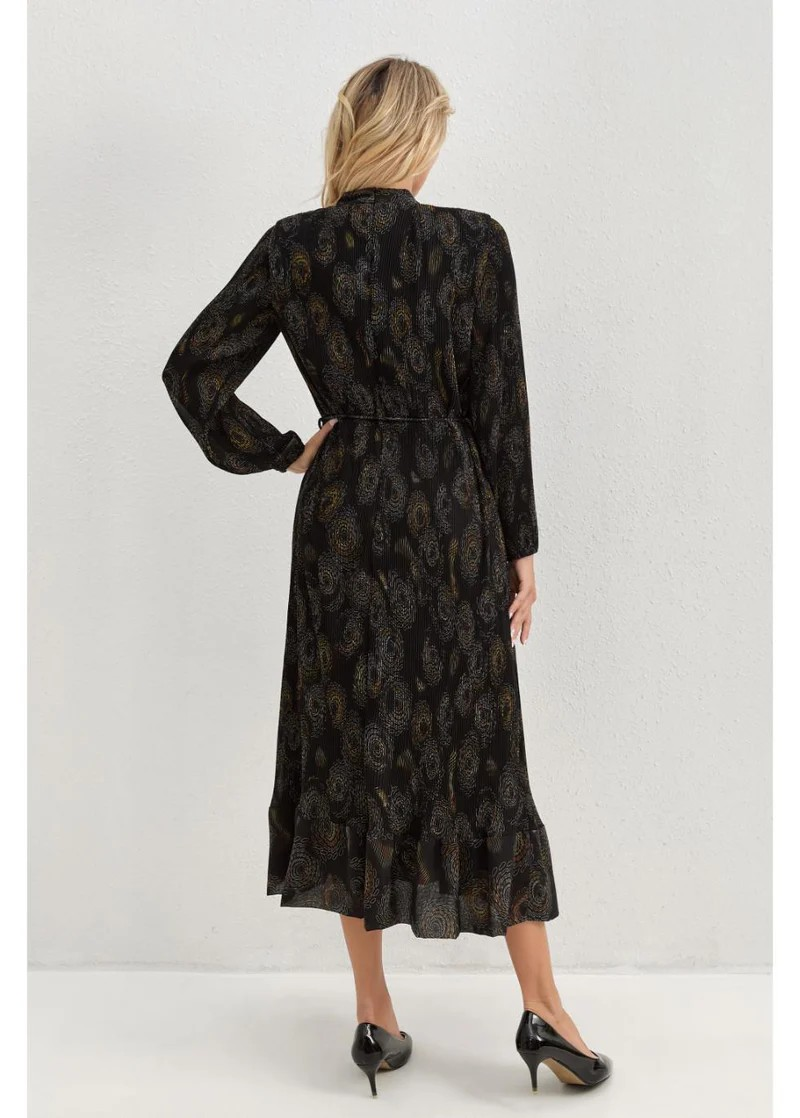 Midnight Bloom Dark Floral Midi Dress Miss Finch NYC