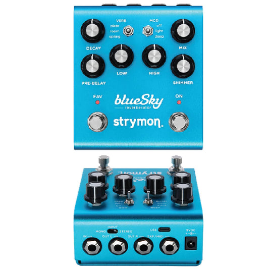 Digital Stereo Reverb BlueSky Reverberator Pedal V2 Strymon
