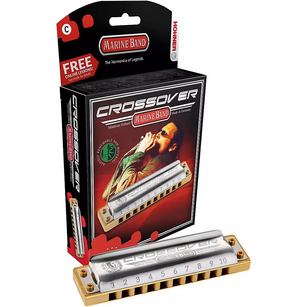 Hohner Marine Band Crossover Harmonica Key of F Diatonic Harmonica