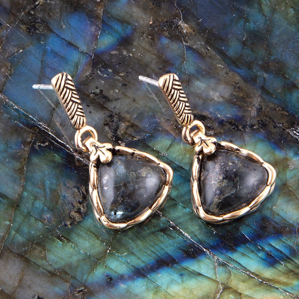 Labradorite Post Earrings