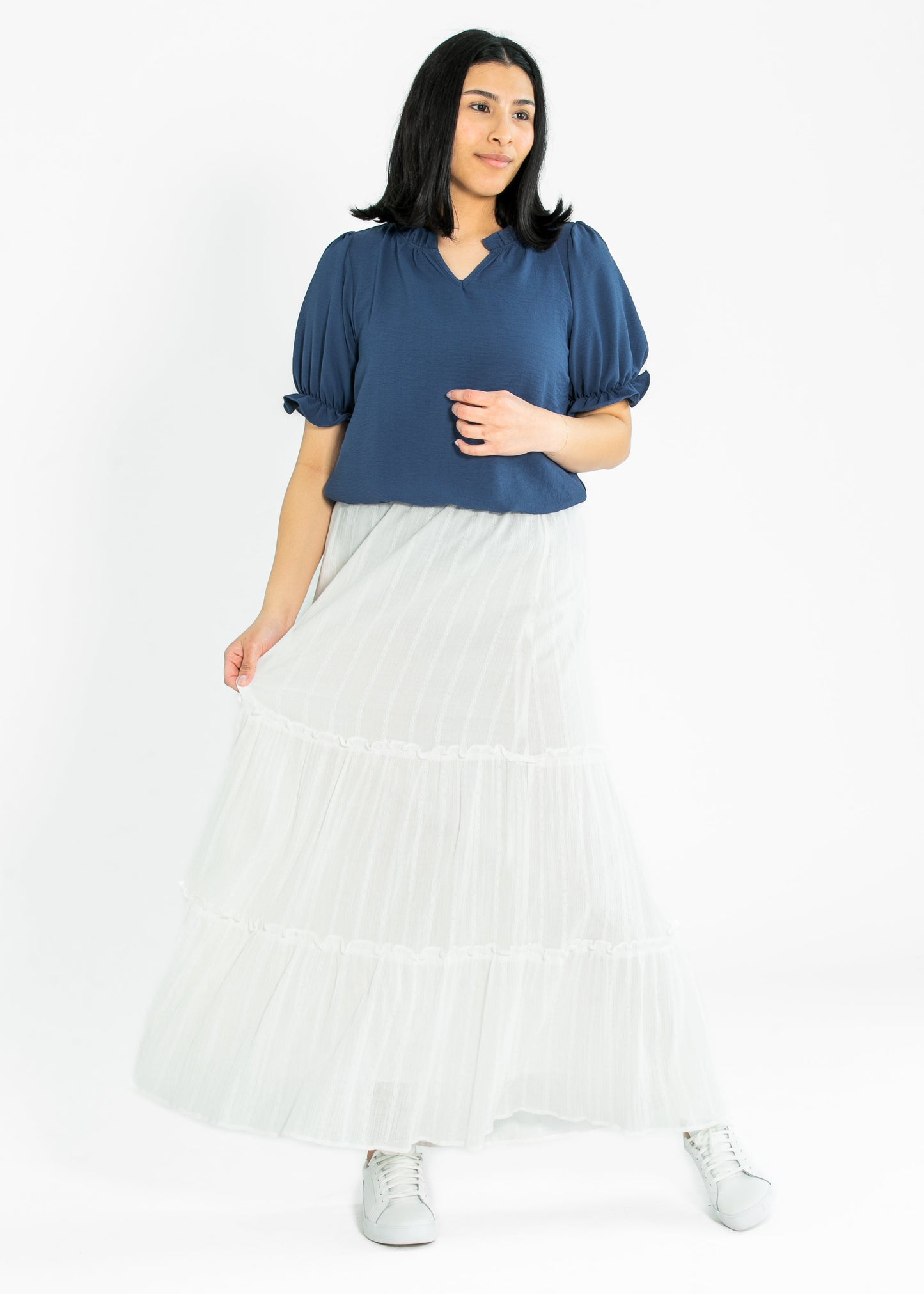 Laurel V-neck Short Sleeve Top