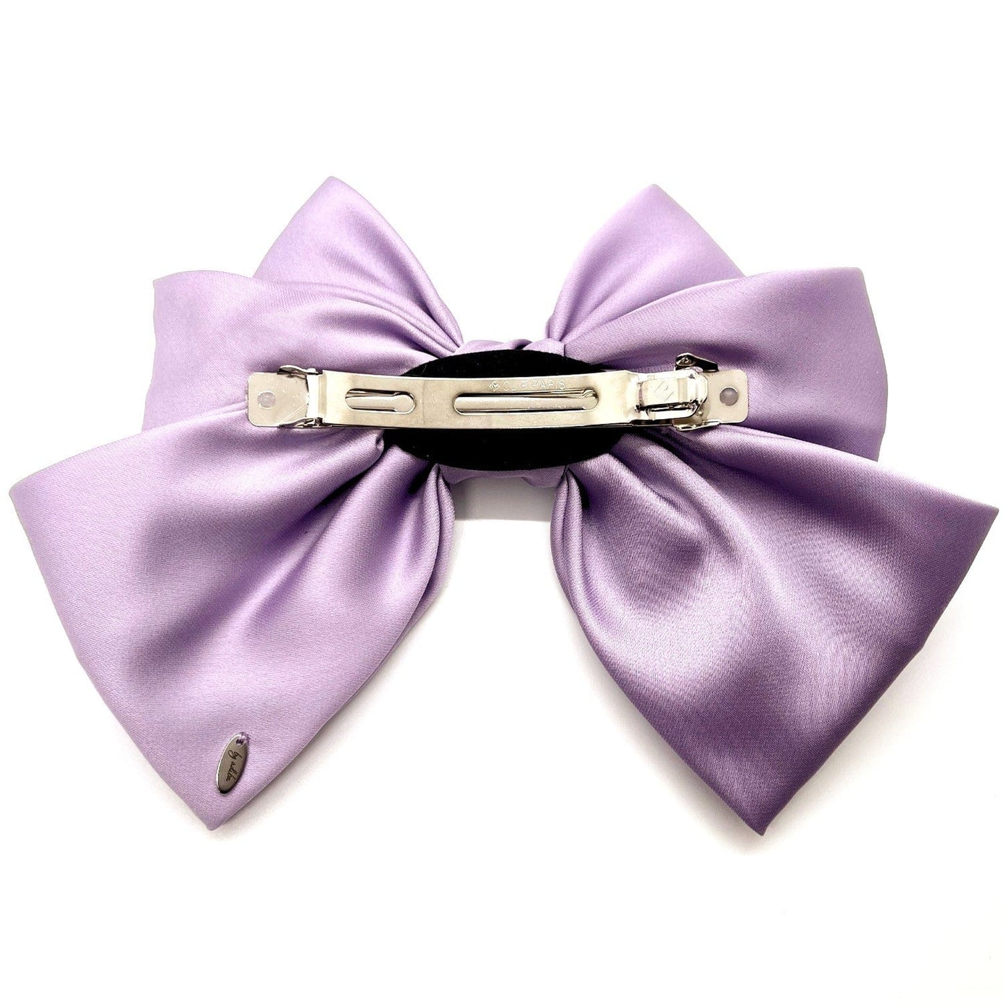 Periwinkle Satin Fabric Barrette Hand Beaded ADIBA