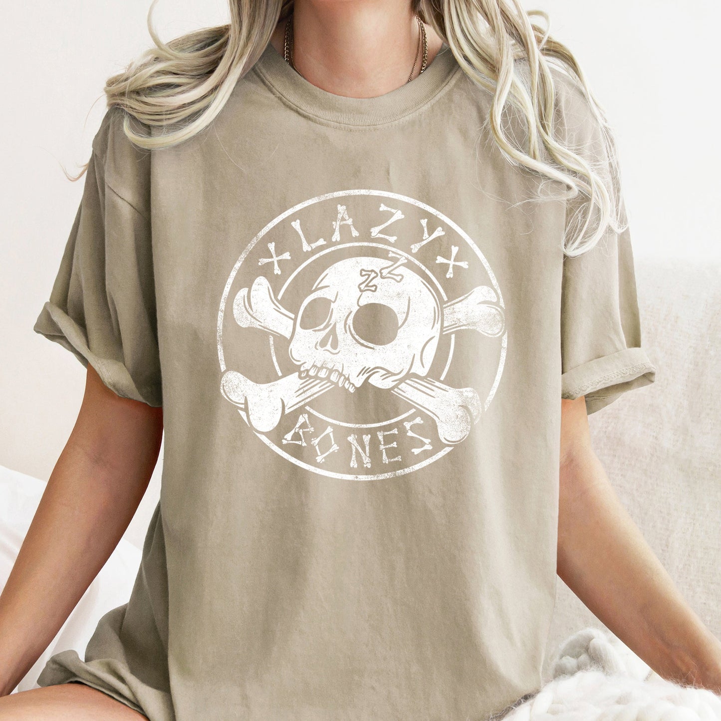 Lazy Bones Retro Halloween Comfort Colors Tshirt
