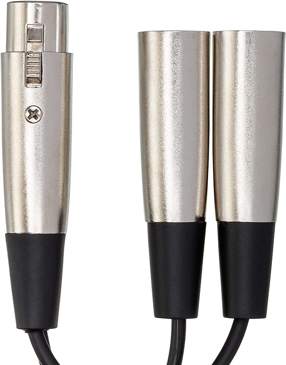 New - Hosa YXM-121 Y Cable - XLR Female to Dual XLR Male - 6 inch