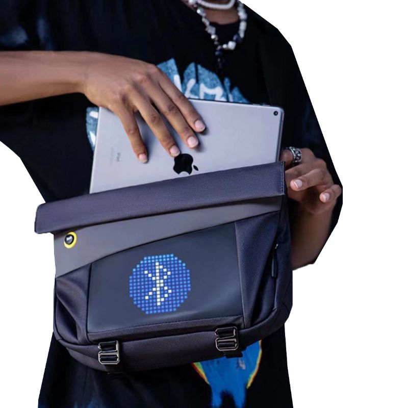 LCD Pixel Messenger Bag